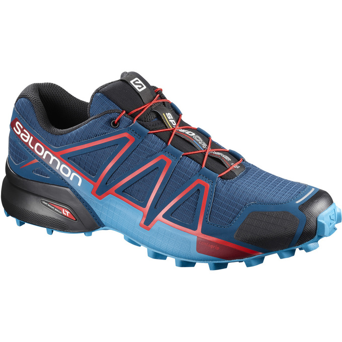 SALOMON SPEEDCROSS 4 Philippines - Men's Trail Running Shoes - Navy/Black | 854679-WOP